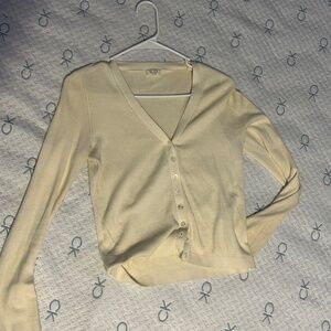 brandy melville cream button sweater